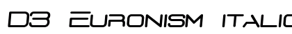 D3 Euronism italic Regular preview