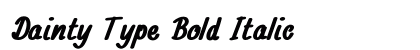 Dainty Type Bold Italic Preview