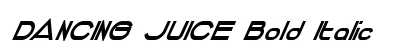 DANCING JUICE Bold Italic Preview