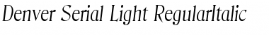 Download Denver-Serial-Light Font