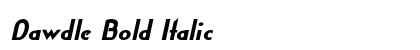 Dawdle Bold Italic Preview