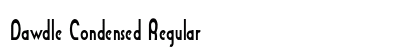 Dawdle Condensed Regular Preview