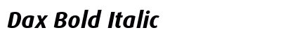 Dax Bold Italic Preview
