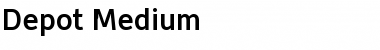 Depot Medium Font