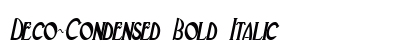 Deco-Condensed Bold Italic Preview