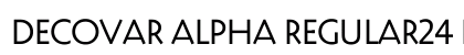 Decovar Alpha Regular24 Regular preview