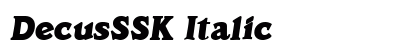 DecusSSK Italic preview