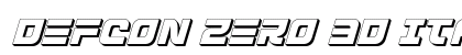 Defcon Zero 3D Italic Italic preview