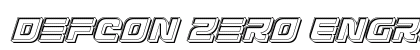 Defcon Zero Engraved Italic Italic preview