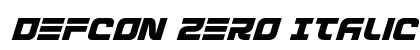 Defcon Zero Italic Italic preview