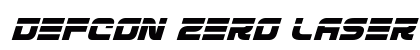 Defcon Zero Laser Italic Italic preview