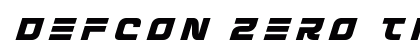 Defcon Zero Title Italic Italic preview