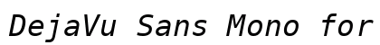 DejaVu Sans Mono for Powerline Oblique preview