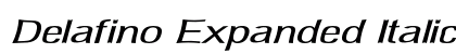 Delafino Expanded Italic Preview