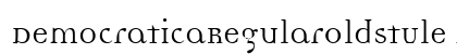 DemocraticaRegularOldstyle Medium preview