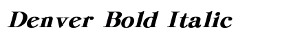 Denver Bold Italic Preview