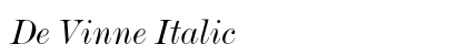 De Vinne Italic Preview
