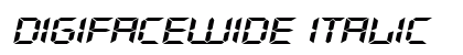 DigifaceWide Italic preview