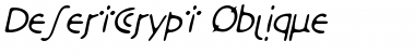DesertCrypt Oblique Font