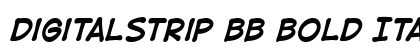 DigitalStrip BB Bold Italic Preview