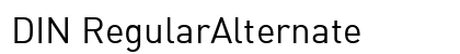 DIN RegularAlternate Preview