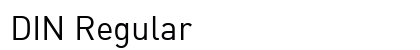DIN Regular Preview
