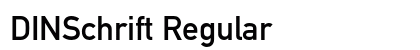 DINSchrift Regular preview