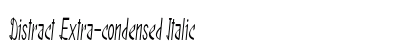 Distract Extra-condensed Italic Preview