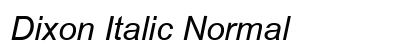 Dixon Italic Normal preview
