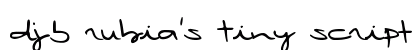 DJB Rubia's Tiny Script Regular preview