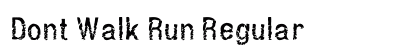 Dont Walk Run Regular preview