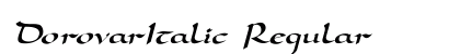 DorovarItalic Regular preview