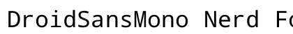 DroidSansMono Nerd Font Book preview