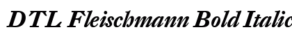 DTL Fleischmann Bold Italic Preview