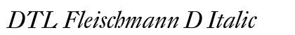DTL Fleischmann D Italic Preview