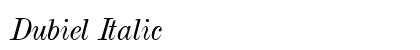 Dubiel Italic preview