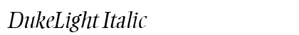 DukeLight Italic preview