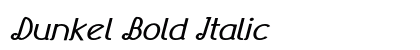 Dunkel Bold Italic Preview
