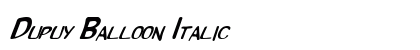 Dupuy Balloon Italic preview