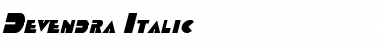 Devendra Italic Italic Font