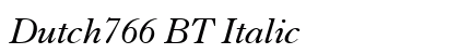 Dutch766 BT Italic Preview