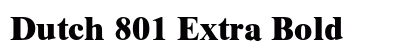 Dutch 801 Extra Bold Preview