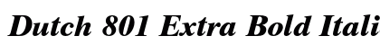 Dutch 801 Extra Bold Italic preview