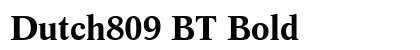 Dutch809 BT Bold Preview