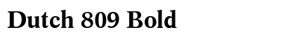 Dutch 809 Bold preview