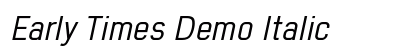 Early Times Demo Italic preview