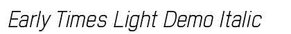 Early Times Light Demo Italic preview