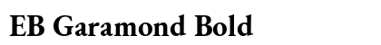 EB Garamond Bold Font