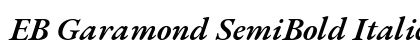 EB Garamond SemiBold Italic Font