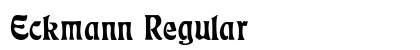 Eckmann Regular Font